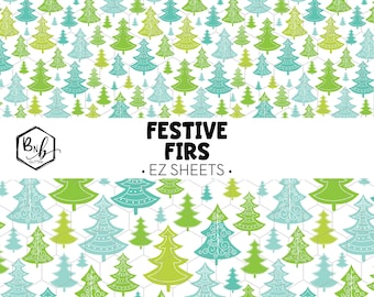Festive Firs || EZ Sheets • Printed Vinyl || Mini Print Available