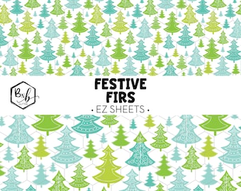 Festive Firs || EZ Sheets • Printed Vinyl || Mini Print Available