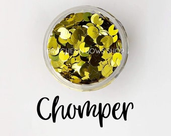 Chomper || Pac Man Inspired Glitter Shape Mixer, Sample Jar • OPAQUE •