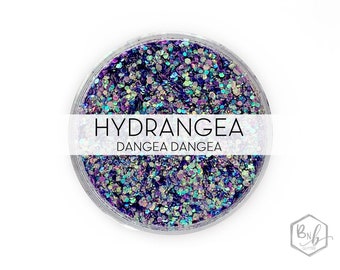 Hydrangea Dangea Dangea || Exclusive Premium Polyester Glitter, 1oz by Weight • SEMI-OPAQUE • || up to .062 cut