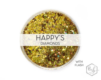 Happy's Diamonds || Exclusive Premium Polyester Glitter, 1oz by Weight • OPAQUE • || up to .062 cut