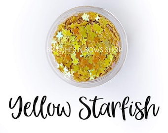 Twinkle Starfish || Starfish Glitter Shape Mixer, 0.5oz Jar • OPAQUE •
