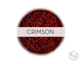 Crimson || Exclusive Premium Polyester Glitter, 1oz by Weight • OPAQUE • || up to .015 cut