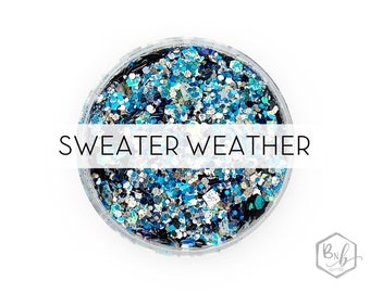 Sweater Weather || Exclusive Premium Polyester Glitter Mix, 1oz by Weight • TRANSPARENT • || up to .125 cut