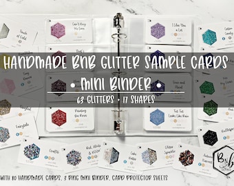 RTS Mini Binder BnB Glitter Sample Cards || 80 cards total