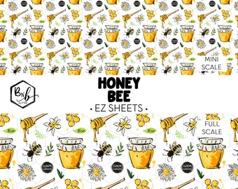 Honey Bee || EZ SHEET • Printed Vinyl || Mini Print Available