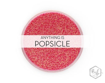 Anything is Popsicle || Exclusive Premium Polyester Glitter, 1oz by Weight • TRANSPARENT • || .008 cut