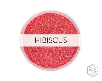 Hibiscus || Exclusive Premium  *COSMETIC* Polyester Glitter, 1oz by Weight • Semi-OPAQUE • || .008 cut