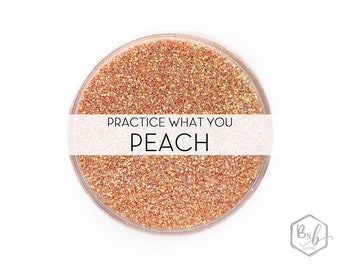 Practice What You Peach || Exclusive Premium Polyester Glitter Blend, 1oz by Weight • TRANSPARENT • || up to .015 cut