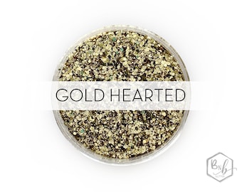 Gold Hearted || Exclusive Premium Polyester Glitter, 1oz by Weight • OPAQUE • || up to .04