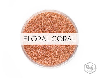 Floral Coral || Polyester Glitter, 1oz by Weight • OPAQUE • || .008 cut