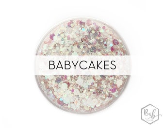 Babycakes || Premium Polyester Glitter, 1oz by Weight • TRANSPARENT •  || up to .125 cut