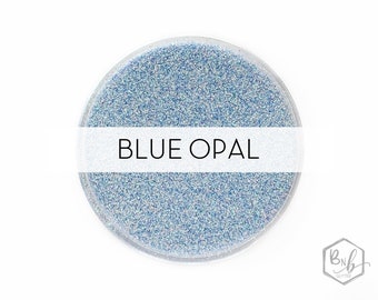 Blue Opal || Premium Polyester Glitter, 1oz by Weight • TRANSPARENT • || .008 cut