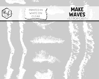 Make Waves || EZ POP CAST • White on Clear Cast Printed Vinyl || Mini Print Available