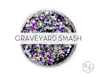 Graveyard Smash || Exclusive Premium Polyester Glitter, 1oz by Weight • Semi-OPAQUE • || up to .094 + shards