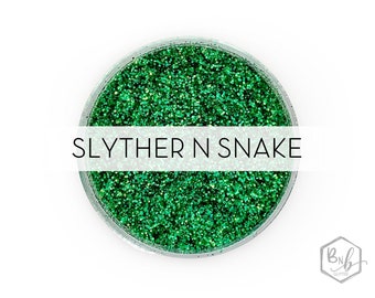 Slyther N Snake || Exclusive Premium Polyester Glitter, 1oz by Weight • Semi-OPAQUE • || up to .015 cut