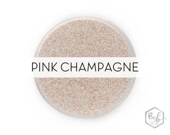 Pink Champagne || Exclusive Premium Polyester Glitter, 1oz by Weight • TRANSPARENT • || Nicole Sutherland Collection || up to .015 cut