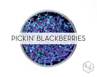 Pickin' Blackberries || Premium Polyester Glitter, 1oz by Weight • TRANSPARENT • || up to .062 cut