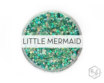 Little Mermaid || Premium *Cosmetic* Polyester Glitter, 1oz by Weight • TRANSPARENT • || up to .062 cut