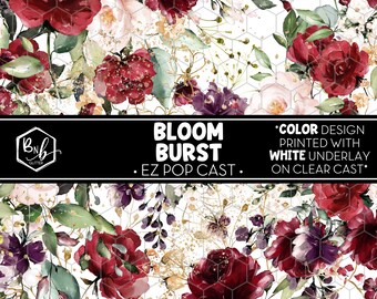 Bloom Burst || EZ POP Cast • Color Design over White Underlay on Clear Cast