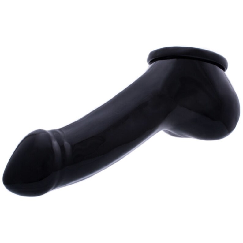 Latex Penis Sleeve 'Adam' – C&B Sheath - Cock Sheath Penis Sheath Two Sizes Black FREE SHIPPING - Adult Toylie 