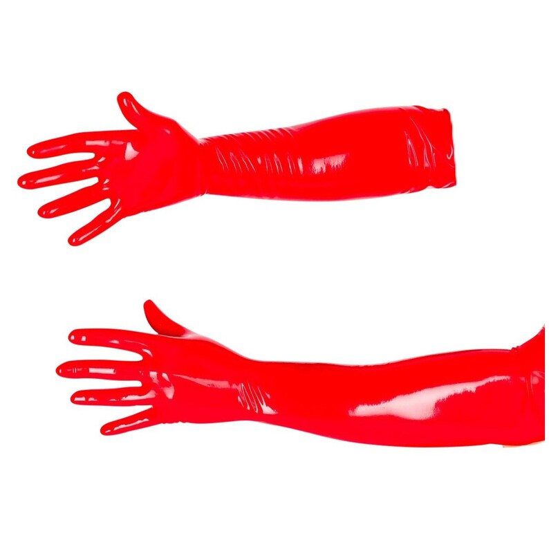 PREMIUM Latex Gloves Red Elbow Mid Length Unisex 1108m Etsy
