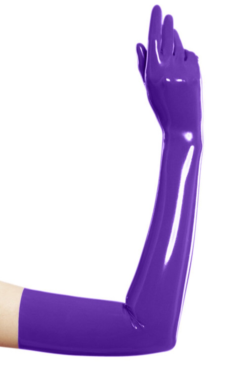 PREMIUM Latex Gloves Purple Opera Long Length Unisex 1108 Etsy