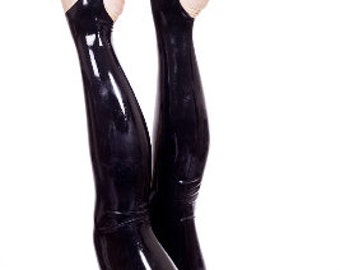 Open Toe Latex Stockings - Unisex 120o - FREE USA SHIPPING