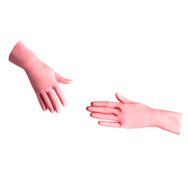 PREMIUM Latex Gloves - Pink Short Wrist Length - Unisex 1108k - FREE usa SHIPPING