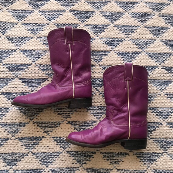 purple western boots