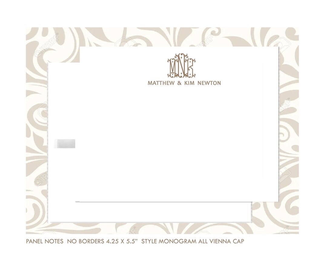Stationery Gift Monogrampanel Cards Business Stationery Custom
