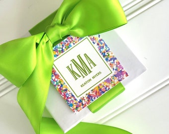 Monogram Gift Tags Colorful Gift Tags Birthday Shower Wedding Gift Tags Assortment Gift Tags Family Gift Tags Party Gift Tags Abstract Art
