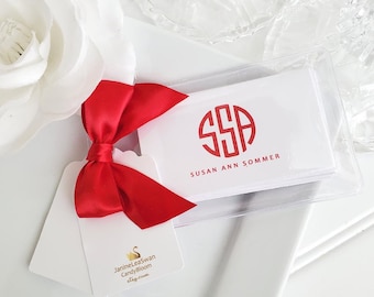 Monogram Gift Enclosures Black & White Calling Cards Enclosures Personalized Gift Enclosures Gifts Monogram Calling Cards 24 for 17.00