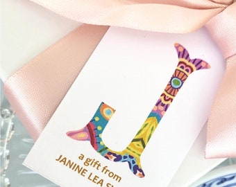 Monogram Gift Tags Gift Cards Elegant Gift Tags Boheme Gift BoHo Gift Bohemian Gift Monogram Gift Tags Floral Gift Tags Boho  Blooms