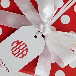 Monogram Gift Cards 24 for 17.00 Calling Cards Enclosure Cards Personalized gift wrapped in a vinyl pouch with bow