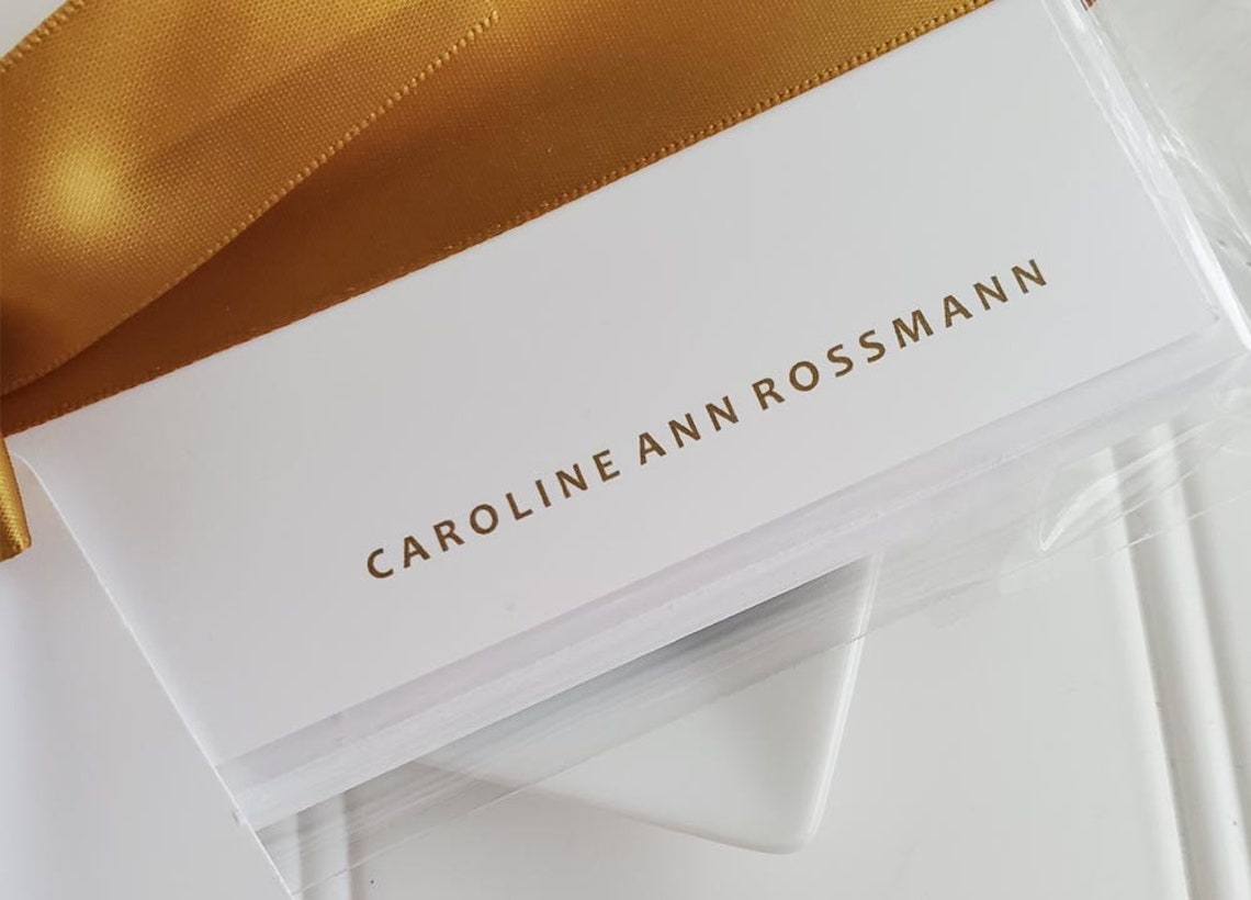 Gold Monogram Note Cards Personalized Monogrammed Notes Etsy New Zealand