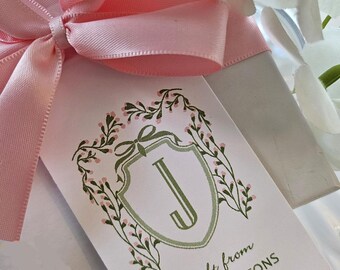 Monogram Gift Cards  Gift Tags Gift Cards Enclosure Cards Personalized Tags Gift Tags Elegant Gift Tags