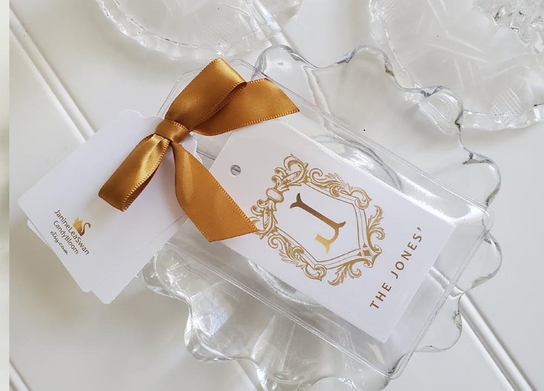 Gold Faux Foil Monogram Gift Cards Unique Gift Tags Gift Cards Etsy