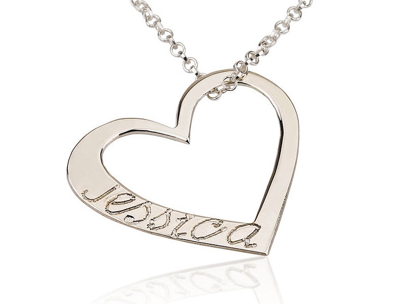 Personalized Engraved Heart Necklace Charm Pendant Personalized Engraved Heart Necklace Charm Pendant St