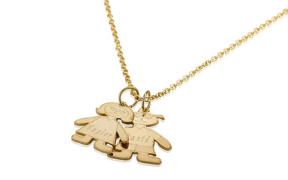 Personalized Toddler Girl Child Teen Real 14k Name Necklace Custom Gold For Girls Solid Childrens Necklaces Jewelry Valresa Com - Custom Picture Pendant Solid Gold