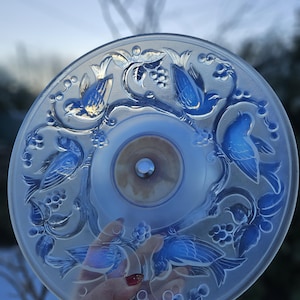 Sabino France Opalescent Swallows Bowl - Etsy