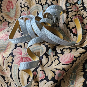 4.49 Mtrs of Vintage French Palest Pastel Shimmering Blue Classic Narrow Silk Passementerie Trim-perfect for Home Decor Projects