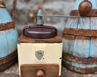 Fabuleux millésime Français trouvé Peugeot Frères Moulin à Café / Moulin à café-Just Magnifique Kitchenalia-Utilisation ou Affichage, Bakélite, Bois et Métal