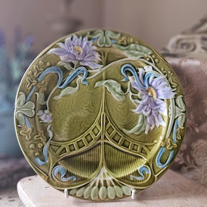 Vase barbotine art nouveau - Etsy 日本