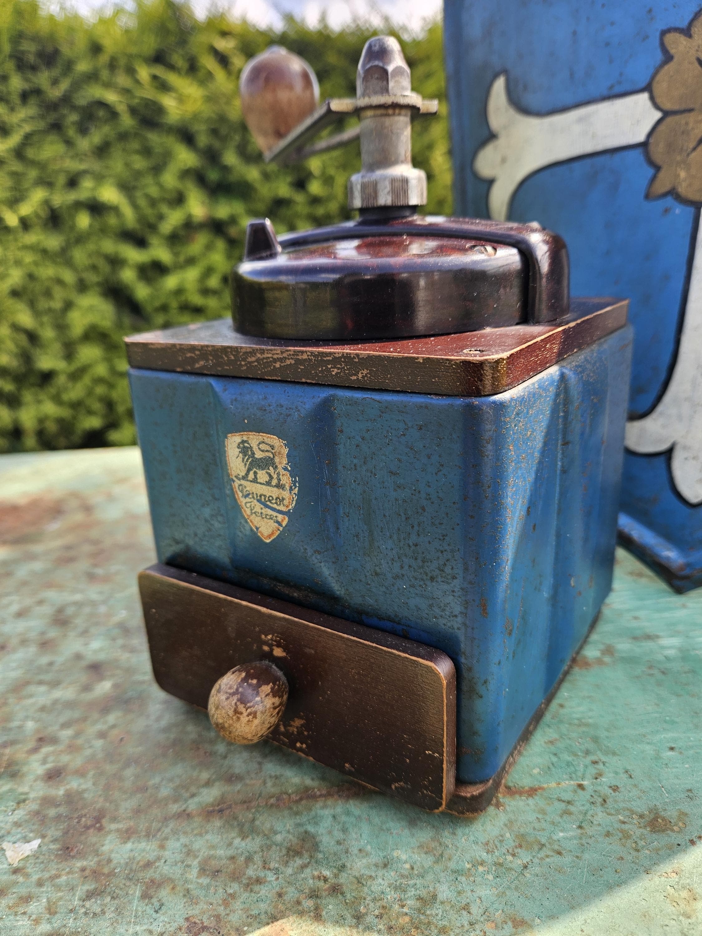 Fabulously French Vintage PEUGEOT Freres Moulin à Café Coffee  Grinder-Just Gorgeous Kitchenalia-Use or Display, Bakelite, Wood Metal