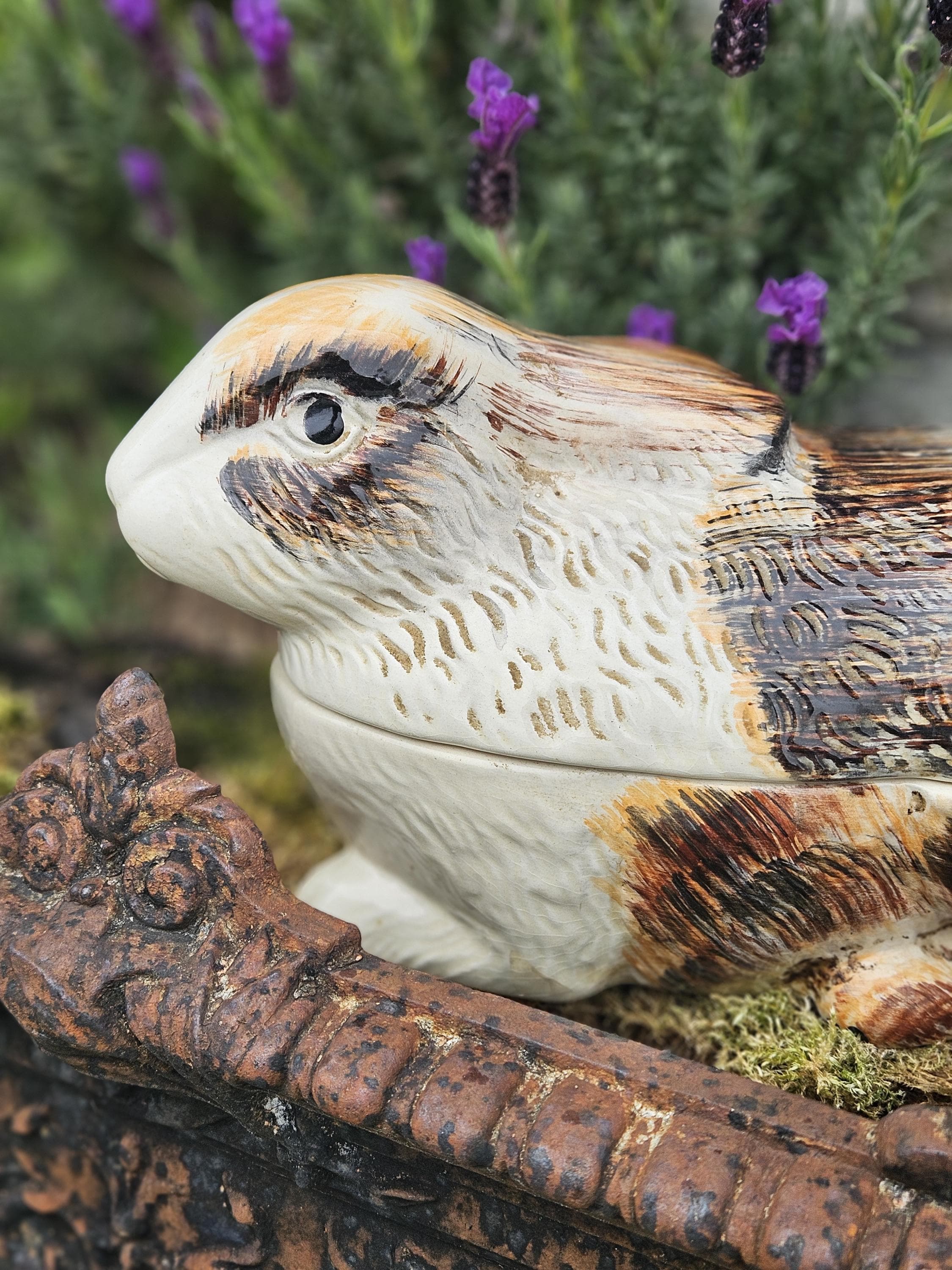 【まーちゃんさま】vintage pot ❀ みどりの鳥 miniテリーヌポット ヴィンテージ ダックテリーヌポット Michel Caugant(ミッシェル