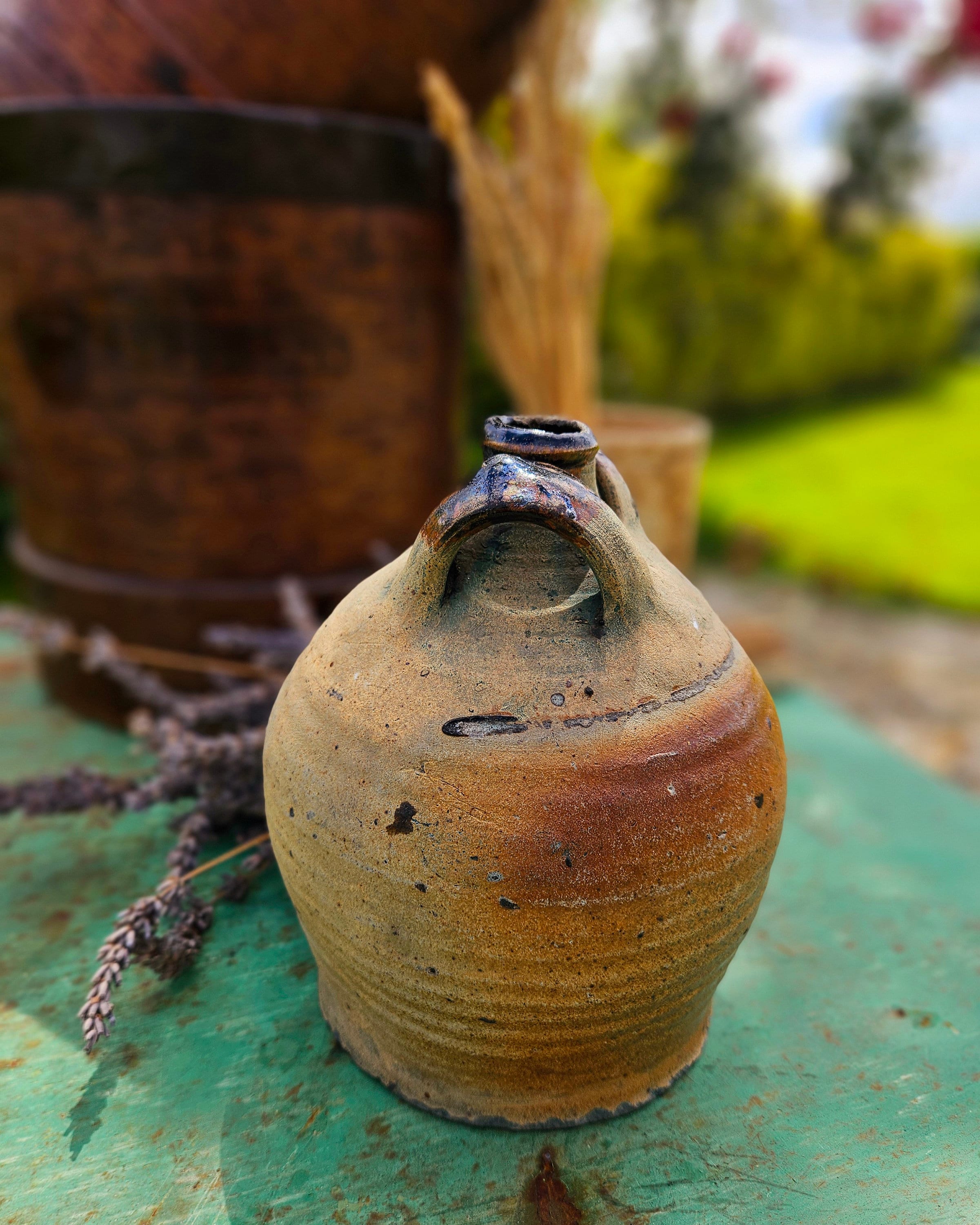 壺、アンティーク 日本素焼き壺 - アンティーク・古道具・暮らしの雑貨店 京都