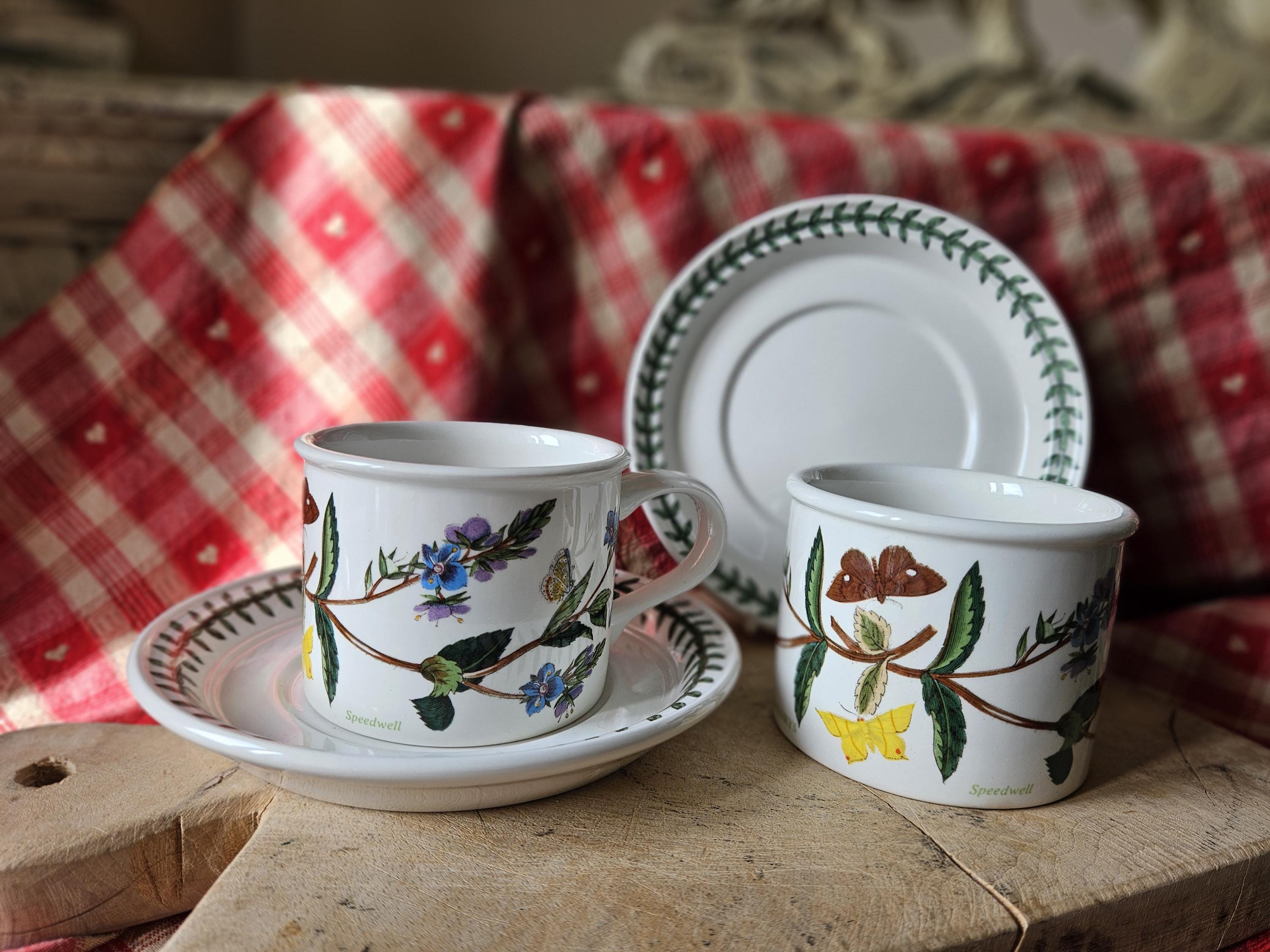 Rare PAIR French-found Vintage PORTMEIRION Botanic Garden