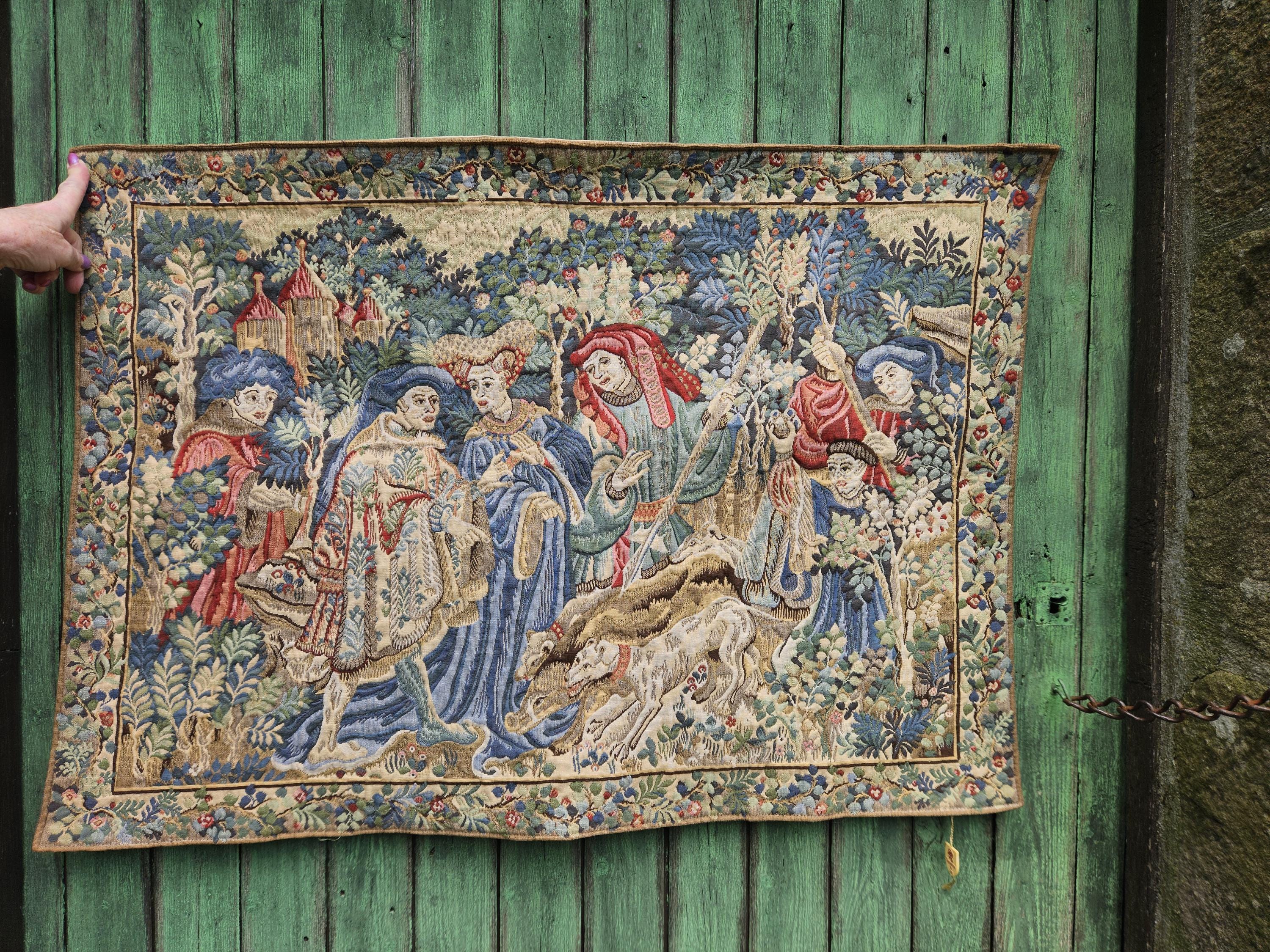 ビンテージ　タペストリー　鳥　壁掛け　Tapisseries du Lion タペストリー鳥壁掛けTapisseries du Lion ビンテージ タペストリー 鳥