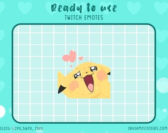 Twitch Emote | Pikachu Love | Emotes